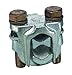 Panduit VTA-1-Q Two Bolt Connector, Bronze, Tin-Plated, 2 STR - 2/0 STR Run Copper Conductor Size Range, 10 STR - 2/0 STR Tap Copper Conductor Size Range, 1/2" Hex Size, 1.13" Overall Width, 1.50" Overall Length, 1.56" Bolt Length