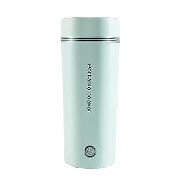 DOGOU Portable Electric Kettle for Boiling Water 350ML Travel Beaker Tea Kettle Hot Water Boiler Stainles