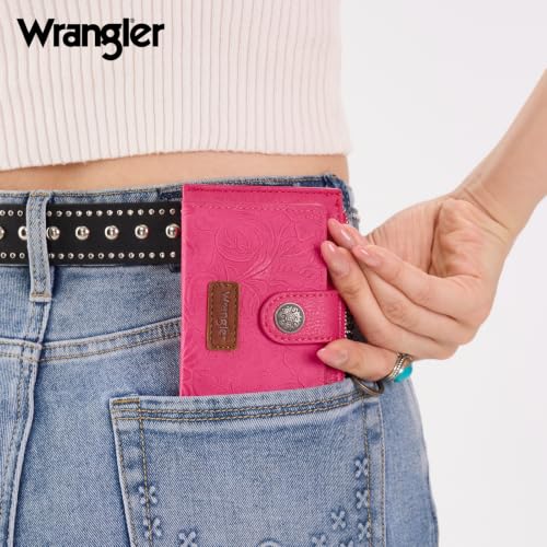 Image of Montana West X Wrangler Small Women'S Wallet Western Keychain Card Holder for Women Slim Minimalist Wallet with Rfid Lining and Smooth Metal Zipper