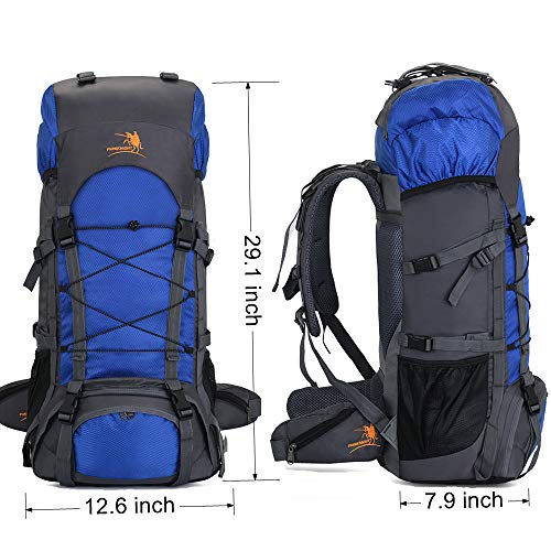 Bseash 60L Internal Frame Hiking Camping Backpack With Rain Cover, Outdoor Sport Travel Daypack For Climbing Touring (Blue) #TOP1