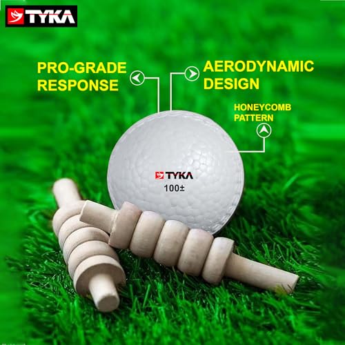 Image of TYKA Heavy Gravix Moisture Resistant Cricket Ball 100± GMS - Eco-Friendly Training Ball | All Weather Durable Performance | True Bounce, Engineered Power | Pack of 1