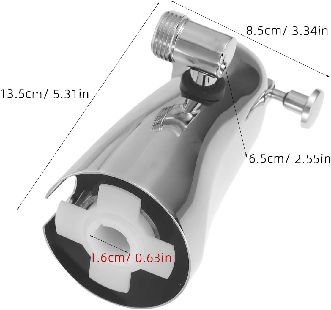 Bathtub Faucet with Diverter - Tub Spout with Shower Hose Connection - Fits 1/2" Threaded Pipes - All-Metal Bathroom Tub Spout Replacement - Chrome Finish