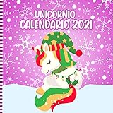  Unicornio Calendario 2021: Calendario De Pared De Unicornio Cuadrado De 12 Meses Con Adorables Ilustraciones De Unicornios: Linda Idea De Regalo De Navidad Para Niñas Y Niños