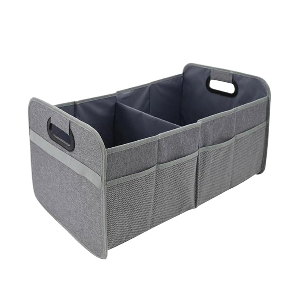NSPmebTGW Foldable Waterproof Car Trunk Storage Box Large Capacity Compatible With Automotive Vehicles(Color Name: Gray)