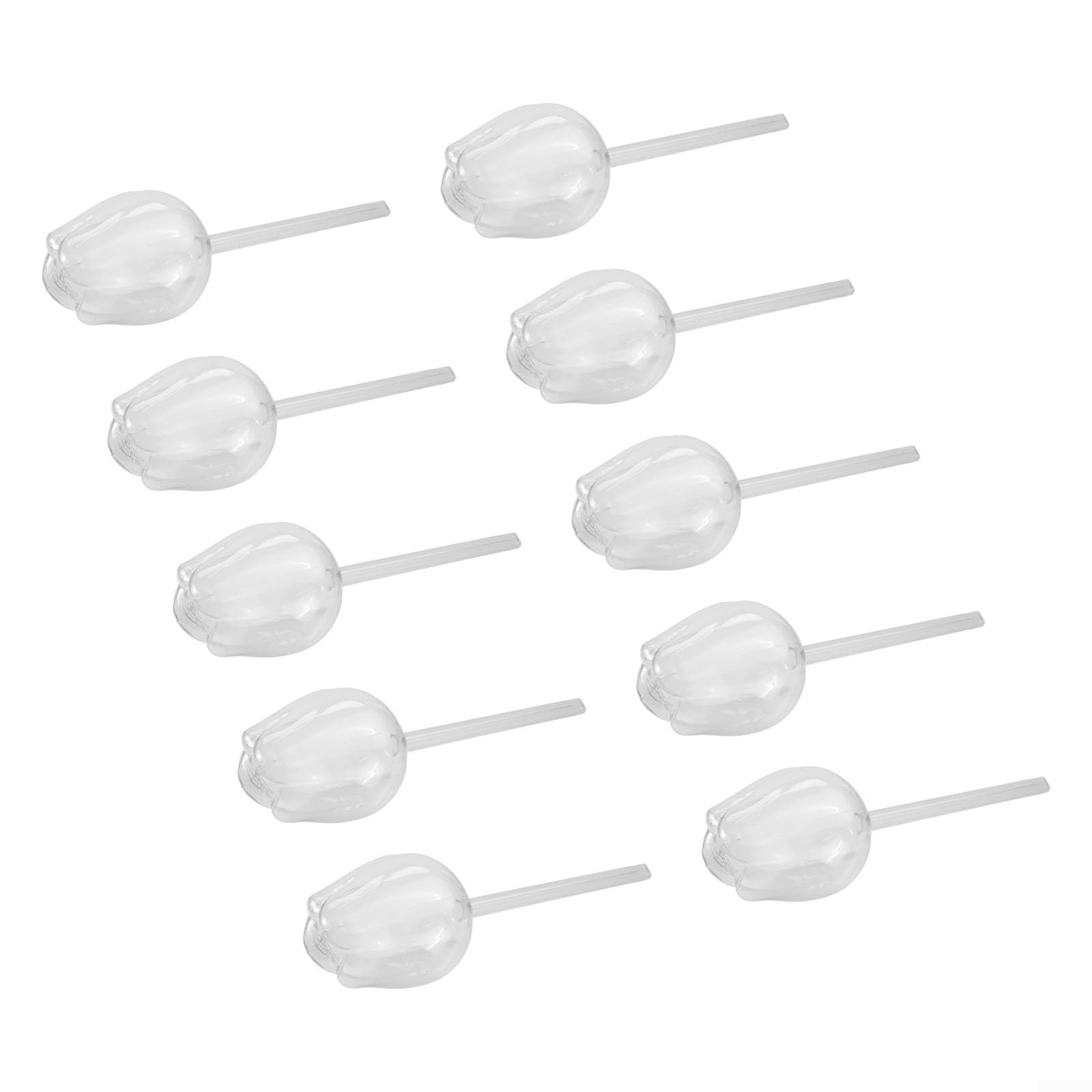 10 Stück Tulpenförmige Bewässerungskugeln, automatische Pflanzenbewässerung, PVC-Tropfer für drinnen und draußen, Topfblumen, Gartenbewässerungszubehör - (transparent)