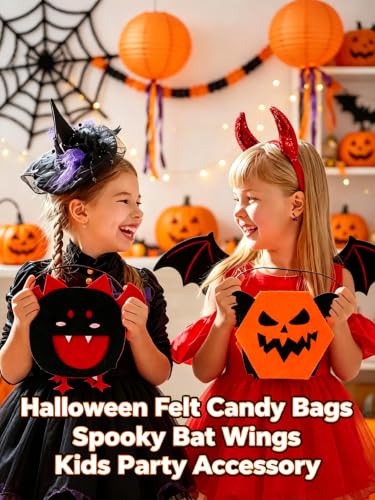 ChayWillow 6 Pcs Halloween Felt Treat Bags for Kids - image 2