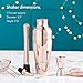VonShef Parisian Cocktail Shaker Barware Set in Gift Box with Recipe Guide, Cocktail Strainers, Twisted Bar Spoon, Jigger, Muddler and Pourers, Copper, 9 Piece Set, 17oz - Rose Gold