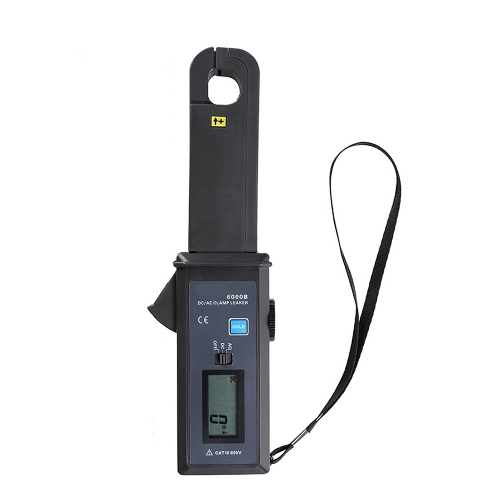 Amperímetro digital ETCR6000B con pinza amperimétrica de fuga de CA/CC y almacenamiento de 99 datos