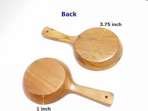 Miniatura 7 de CoziNest Plato Boki coreano plato de mano Boki plato de cuchara de madera con asa estilo coreano vajilla de madera de teca mesa de comedor