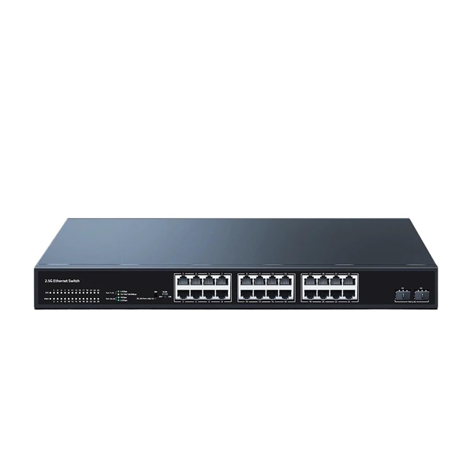 OSHZIKJII 2.5GbE 24 Port Ethernet Switch 2 Port 10G s-f.p+ Network Switcher 160G Bandwidth Networking Hub Internet Splitter Plug&Play