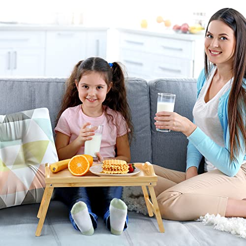 Bed Breakfast Tray Table Serving Lap Food Tv Dinner For Eating With Folding Legs & Handles Bamboo #TOP1