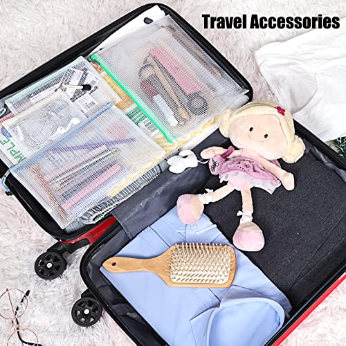 Eoout 32Pcs 8 Sizes Mesh Zipper Pouch, Waterproof Mesh Zip Bags, 16 Colors Travel Pouches, For Board Games Toys Storage, Travel Accessories, Documents Cosmetics School Office Supplies #TOP4