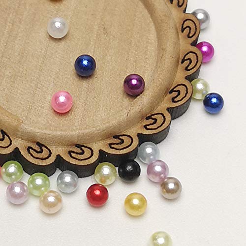 Chenkou Craft 12000Pcs 2.8Mm Assorted 15 Colors No Hole Round Ball Bead Scrapbooking Craft Diy Beads Decoration + Plastic Box (Assorted Colors, 2.8Mm) #TOP1