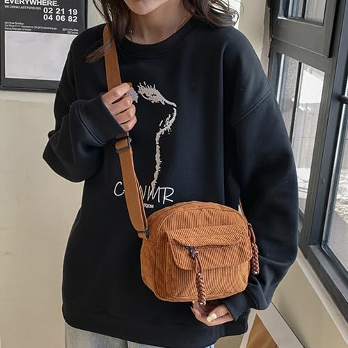 eYLun Women Crossbody Bag Mini Cute Purse Shoulder Bag Corduroy Aesthetic Small Adjustable Wallet Bag2