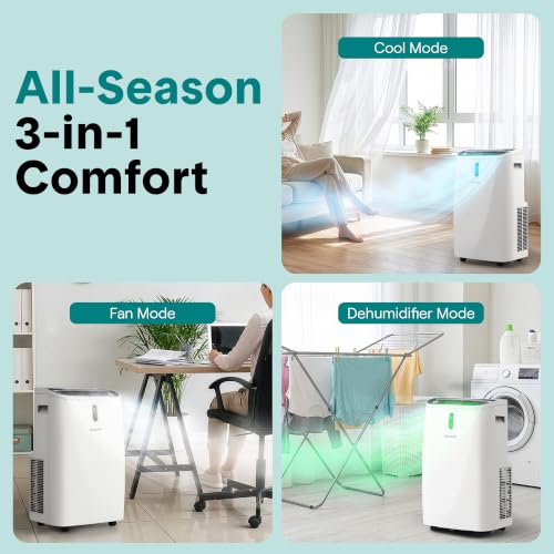 Image of SereneLife 14,000 BTU Portable Air Conditioner | AC, Dehumidifier & Fan