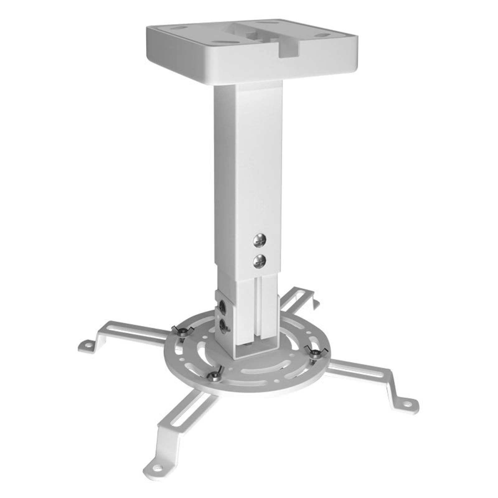 Staffe di montaggio per proiettori a soffitto bianche con testa girevole e doppia diapositiva per la visualizzazione del supporto in alluminio per