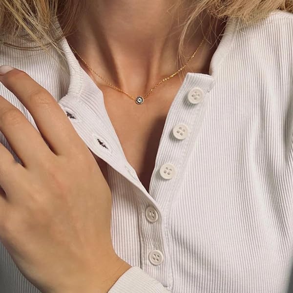 Gold Necklace for Women-14k Gold Plated Infinity Necklace Star Of David Necklace Evil Eye Cross Pendants Heart Dainty Gold Necklace For Women - Image 4