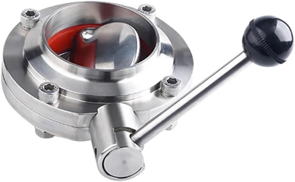 Sanitary Weld Butterfly Valve Stainless Steel 304 Homebrewing Butterfly Valve 1/2" To 1.5" for Home Brew(38mm)