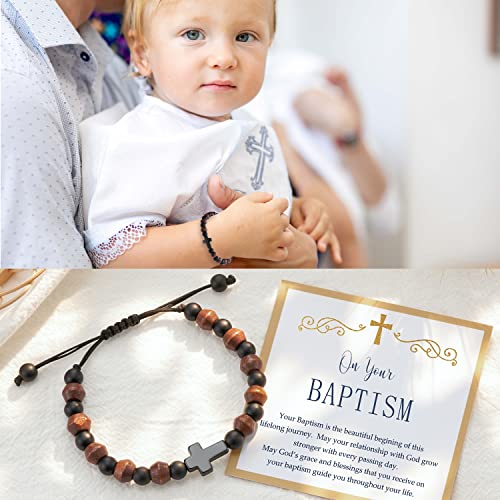 Lanqueen Baptism Gifts, Baptism Christening Gifts Christian Gifts Baptism Bracelet First Communion Gifts Baptismal Gifts #TOP6