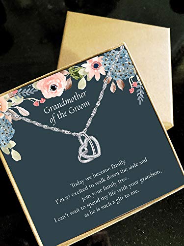 Grandmother of the Groom Gift from Bride, Wedding Day Necklace with Heart Pendant Sentimental Card Jewelry for Future Grandmother-in-Law, Joining the Family Gifts2