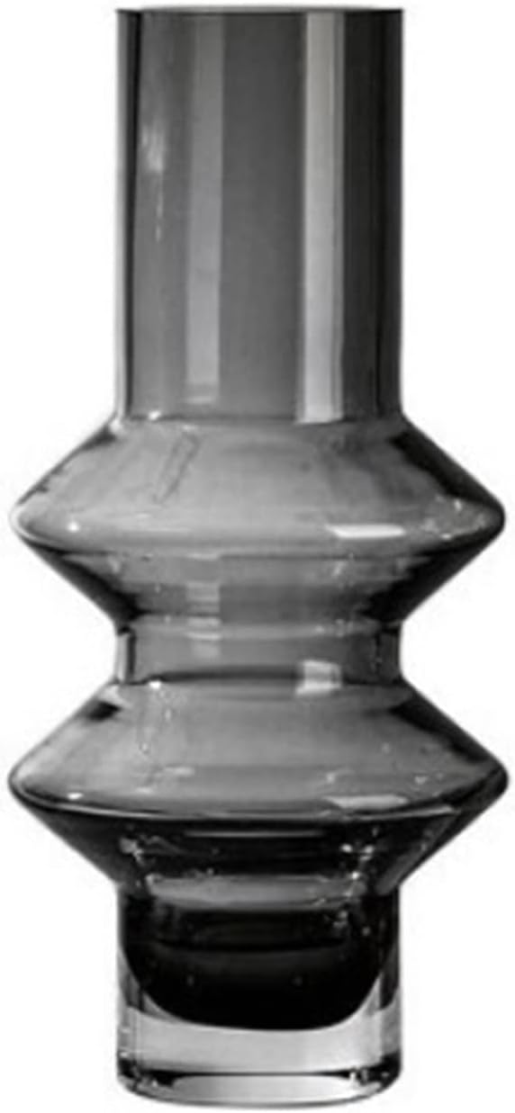 Vase Light Luxury Nordic Glass Stripe Vase Creative Modern Bedroom Living Room Flower Arrangement Decoration Indoor Dry Flower Suitable for Dining and Living Room Home decoratio(Small)