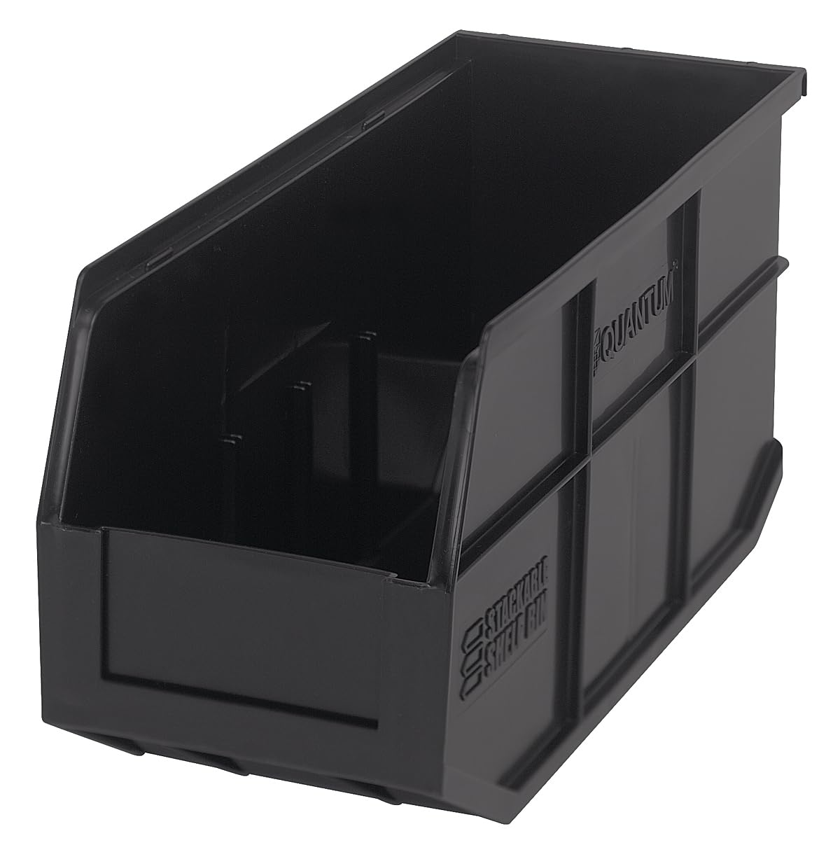 FSE 373-SSB441BKCS Shelf Bin, Stackable, 14"L x 6"W x 7"H, Polypropylene, Black, autoclavable up to 250°F, Made in USA