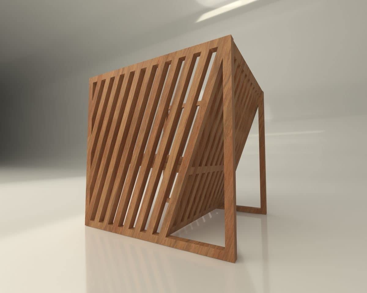 SHRAV Teak Wooden Designer Chair for Home and Balcony (70D x 70W x 70H cm) 4