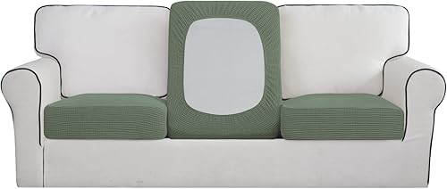 Vista 275 de Easy-Going - Funda de cojín elástica para sofá, funda de cojín protectora para asiento de sofá, suave, flexible con parte inferior elástica