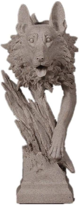 Sculpture Handmade Animal Sandstone Bust Resin Art&Craft Decorations