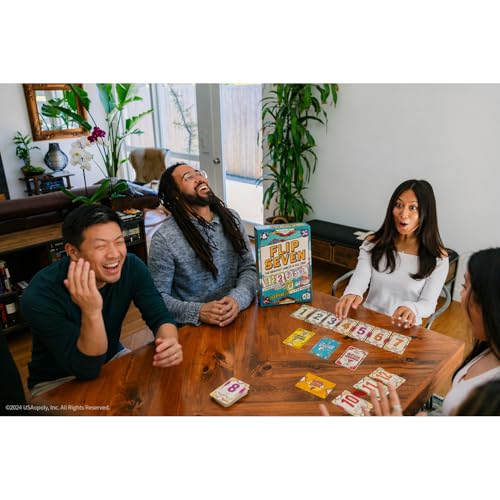 Image of The Op Games Flip Seven Card Game, Party Theme, 3+ Players, Ages 8+, 20 Minute Gameplay