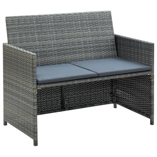 vidaXL Gartensofa 2 Sitzer Poly Rattan Gartenmöbel Sofa Loungesofa Gartenbank vidaXL Gartensofa 2 Sitzer Poly Rattan Gartenmöbel Sofa Loungesofa Gartenbank