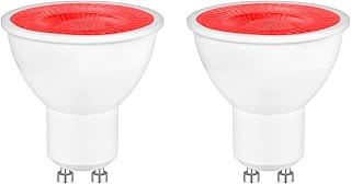 Caldarax 2 Stück Rot GU10 LED 5W Spotlicht 230V, Ersatz für 50W Halogenlampen, MR16 Reflektor, 500LM, 120° Abstrahlwinkel,...