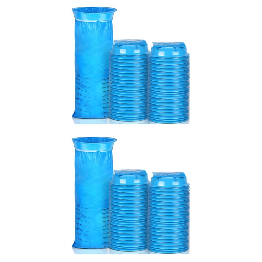 Hndhbfgrt 90Pcs 1000Ml Vomit Bags Motion Sickness Bags Blue Emesis Bags Disposable Rod Bags for Car Jute Bag Travel