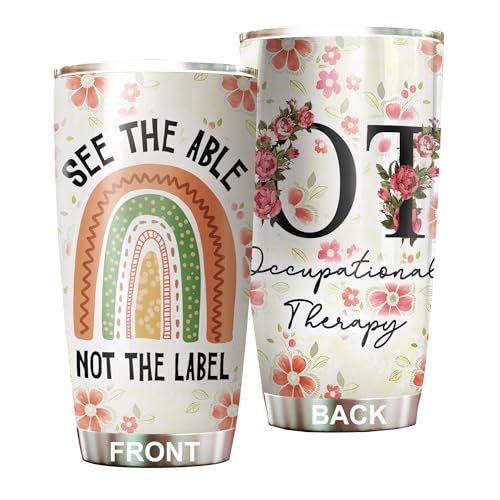 MEDROC Occupational Therapy Gifts - Tumbler Stainless Steel 20oz OT Occupational Therapist Gift For Women Men, Occupational Therapy Assistant Drinking Cups For Coworker Staffs (OT04)