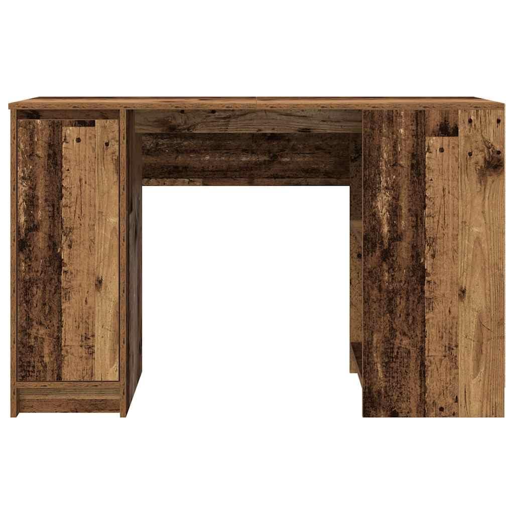 Scrivania effetto legno anticato, 120 x 42 x 76 cm, scrivania per computer in legno con molto spazio, stabile tavolo da ufficio per casa, studio e soggiorno, segretario