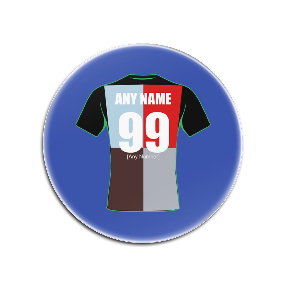 Dessous de verre rugby arlequin en bois brillant personnalisable lot de 4