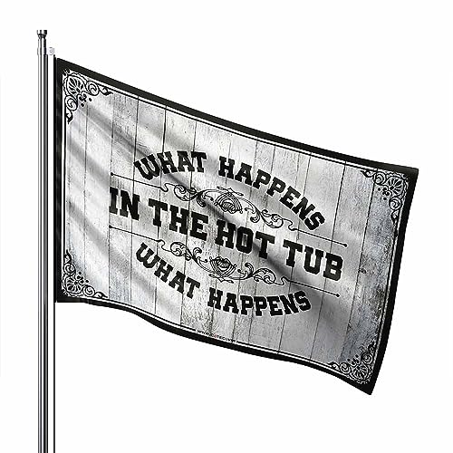 Drapeau de porche humoristique pour des soirées jacuzzi inoubliables