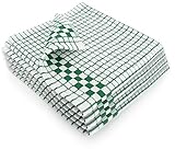 Fecido Classic Kitchen Dish Towels with Hanging Loop - Set of 4, Dark Green