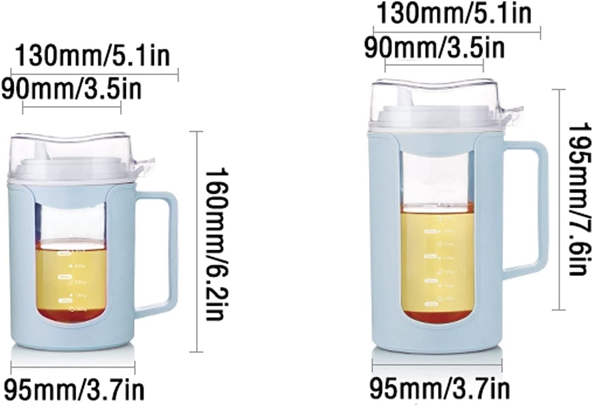 oil bottle Multicolor Glass Oil Dispenser with Handle and Lid Household Kitchen Oil Bottle with Scale Multi-purpose Oiler for Soy Sauce, Vinegar, Oil oil sprayer(Color:A,Size:Small)