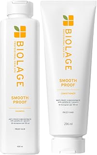 Biolage Smoothproof Professional 2-Step Combo | Shampoo 400ml + Conditioner 236ml I Up to 72HR Frizz Control| With Camelli... Price In India