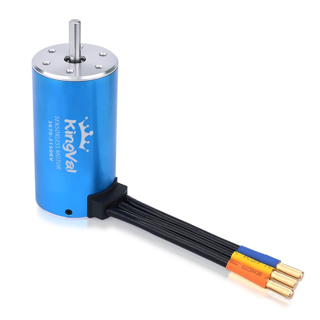 KingVal Replacement 3670 2150KV Sensorless Brushless Motor Shaft Diameter 5.0mm Compatible with 1/8 1/10 RC Car