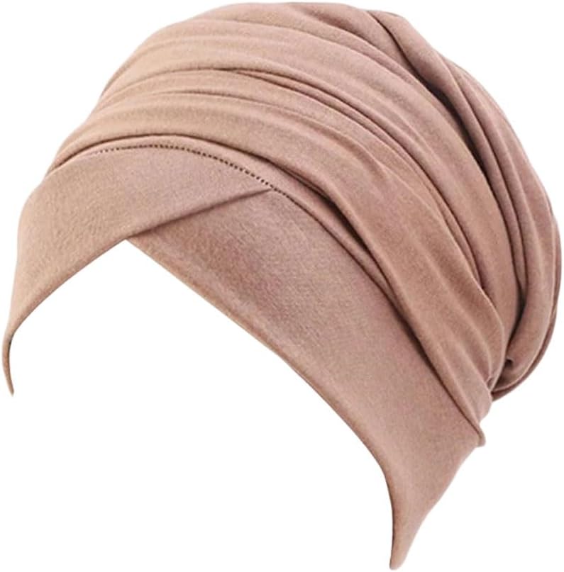 Womens Solid Color Cotton Magic Turban Hijab Head Wrap Extra Long Tube Indian Scarf Hair Loss Islamic