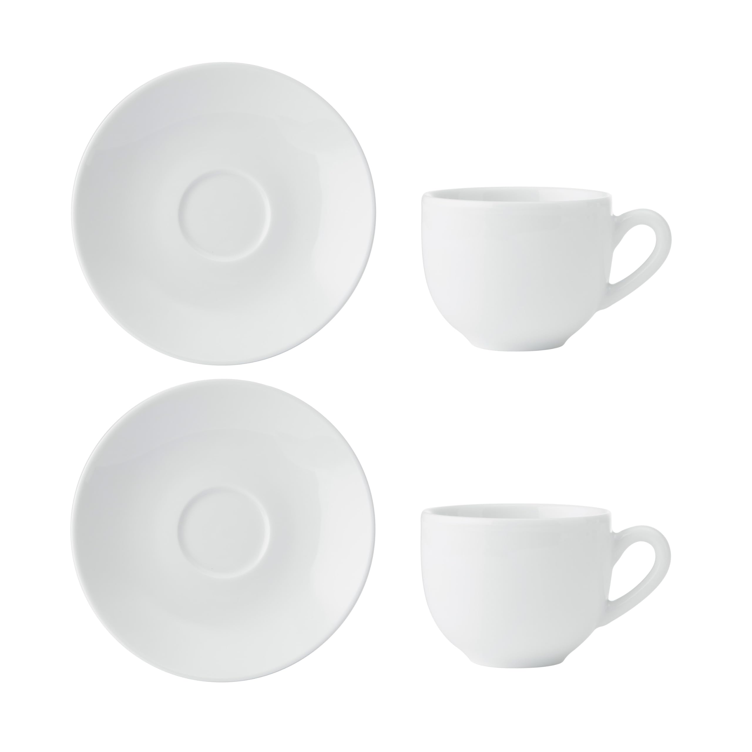 Amazon.com: MIKASA Chalk 2pc Porcelain Espresso Cup and Saucer Set