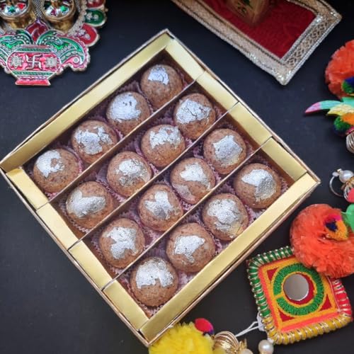 Image of Kilobeaters Mother's Day Almond Ladoo Sweet (250g) - Diet and Diabetes Friendly, Sugar free Healthy Snacks, Ideal Gift Box for Mom, Family and Relatives.