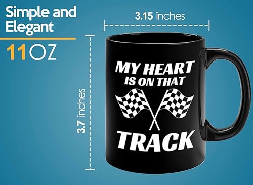 Miniatura 5 de Taza de café Racer de 11 onzas, color negro, On That Track - Fuel Speed Racer Car Guys Circuit Automotriz Racing Boy Regalos para él, papá, hombres,