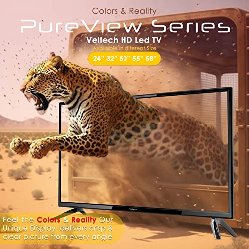 VELTECH 32 Inch HD Ready LED TV with Freeview HD, 2 x HDMI, HD DolbyDigital AudioTV+,USB Record and Media Player Small Television for Lounge or Kitche(Standard TVs, 32" Standard TV) - Image 6