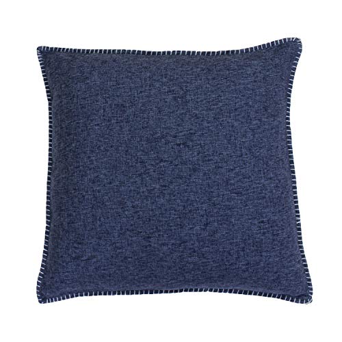 Thro By Marlo Lorenz Georgetown Chunky Weave Whipstitch Square, Set Of 2 Throw Pillow, Denim Blue #TOP5