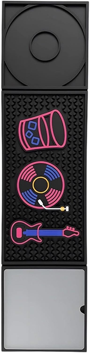 Bar Mat Pad, Heat Resistant Counter Cover, Soft Drink Spill Tray, Home Beverage Station Mat, for Home Party Coffee Corner Kitchen Cocktail Service Wine Making Beverage Prep 61.5x15.1x1cm