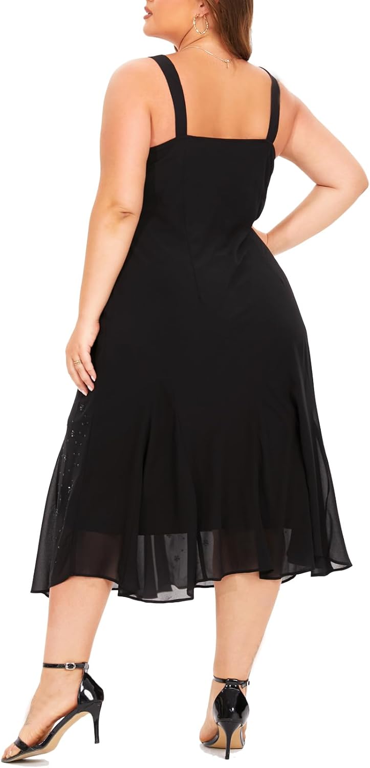 Plus Size Jacket Dress Suits 2 Piece Chiffon Sets Delicate Rhinestone Pattern Mother of Bride Dresses for Wedding - Image 6