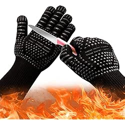Guantes Elementos De Proteccion Personal Guantes de Barbacoa para Parrilla, antiquemaduras, Resistentes a Altas temperaturas, Resistentes al Fuego, Guantes de Parrilla Resistentes a los Cortes, Guantes de Cocina Seguros